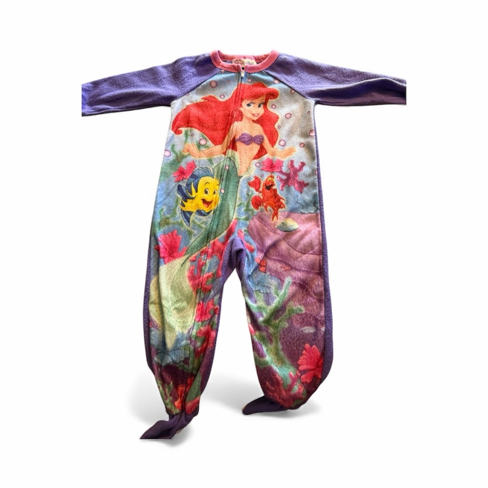 Disney Little Mermaid Kids Pajama Set - Purple and Red
